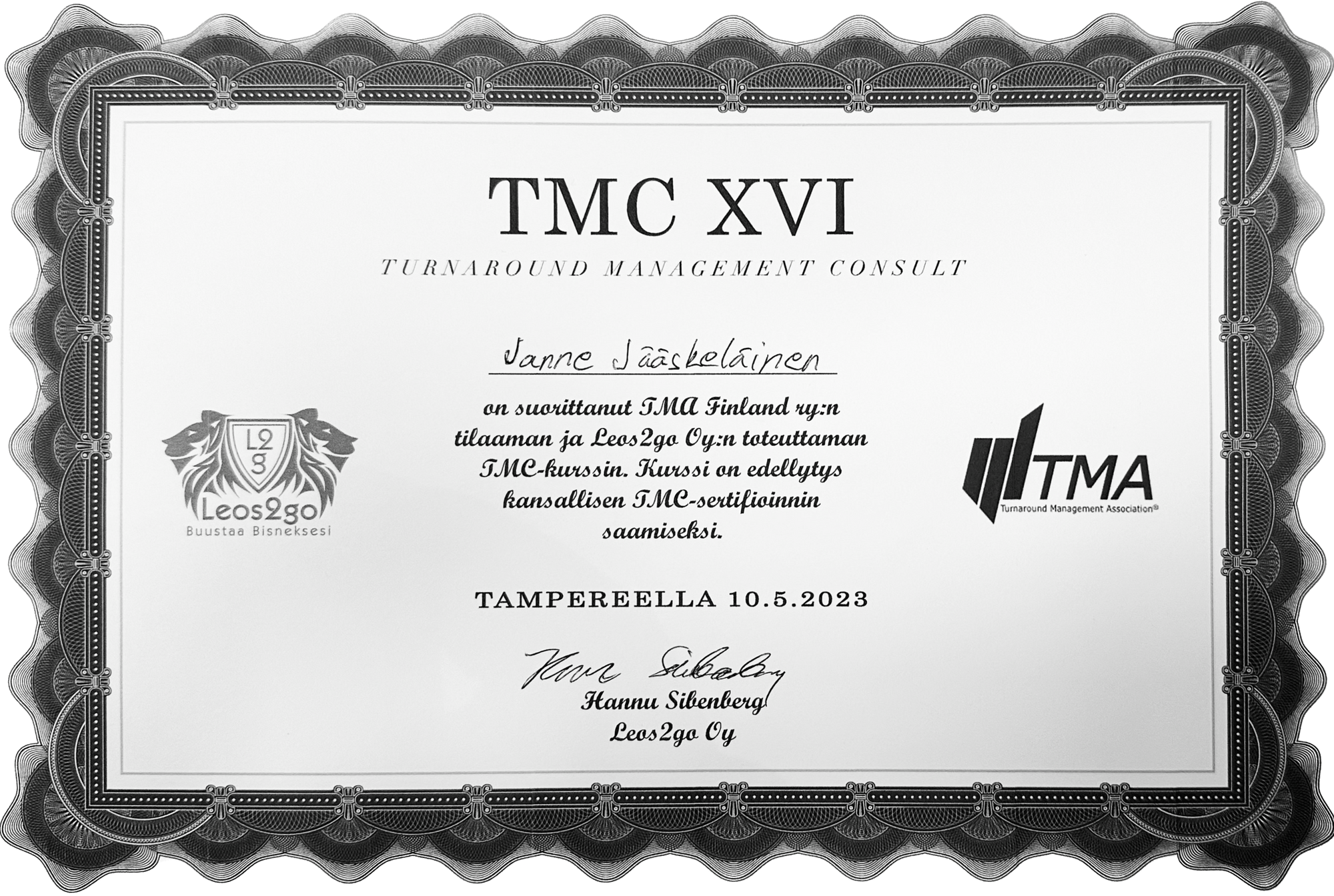 TMC-sertifikaatti